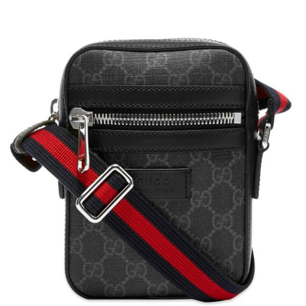 GUCCI GG SUPREME BLACK SHOTTER SHOULDER BAG